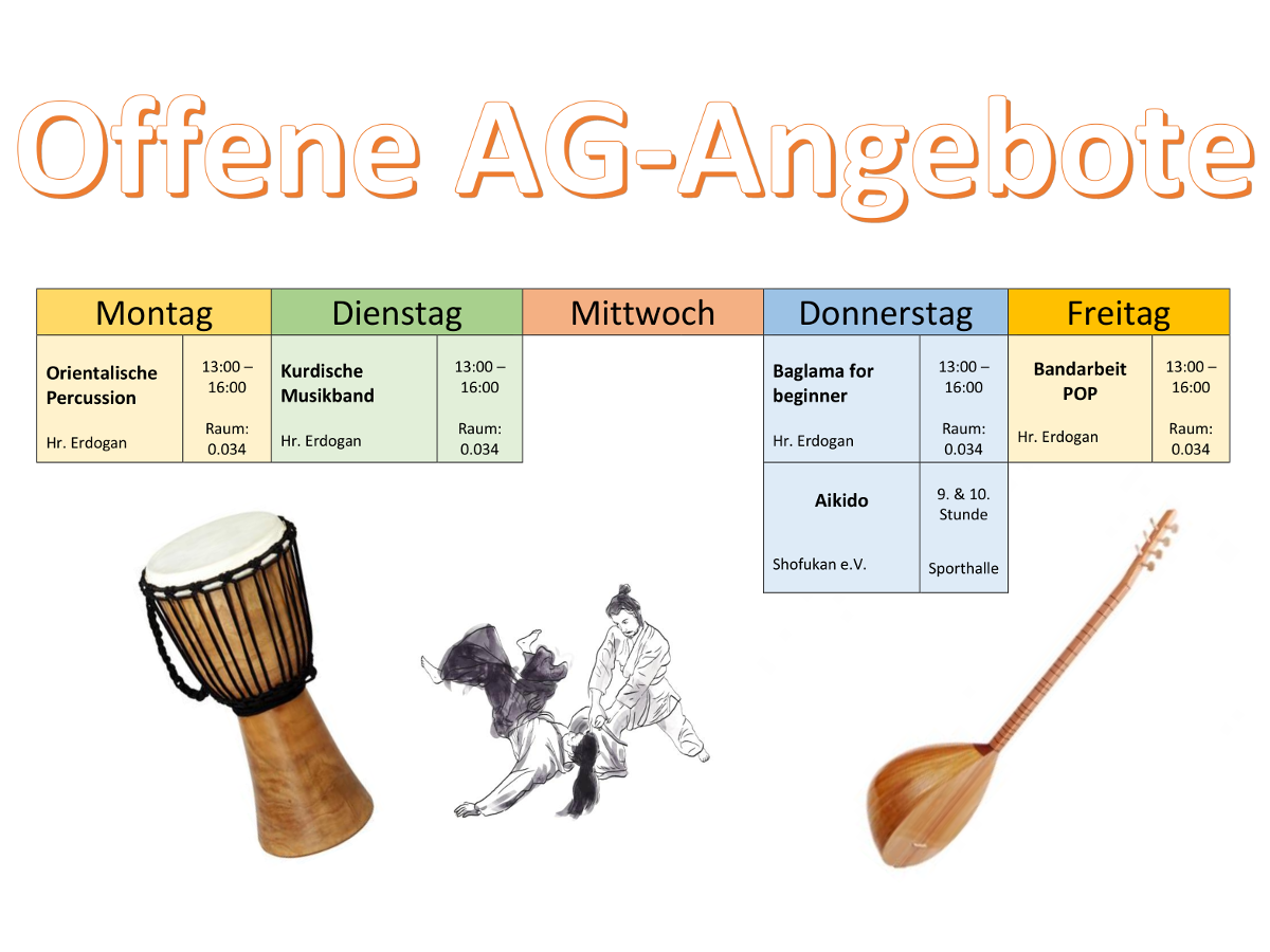 Poster mit dem AG-Angebot